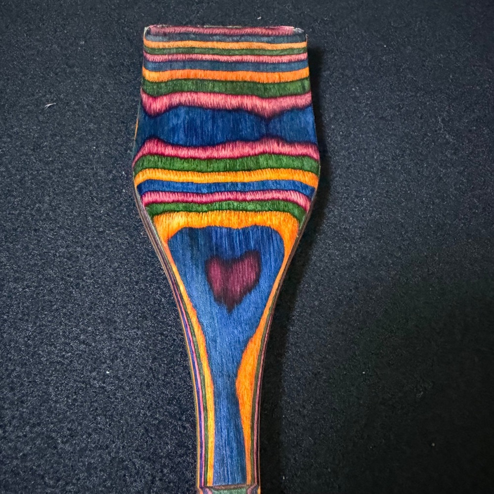 Rainbow Pakkawood Spatula Turner 12 Inch Multicolor Wood Kitchen Utensil